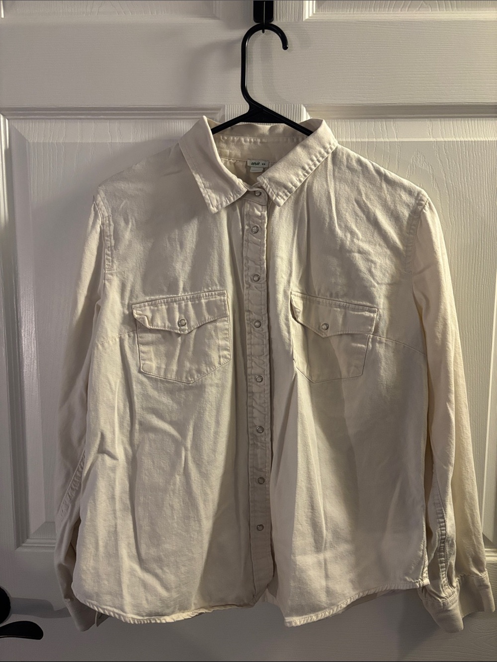 aerie Cream Long-Sleeve Button-Down Work Shirt - Men